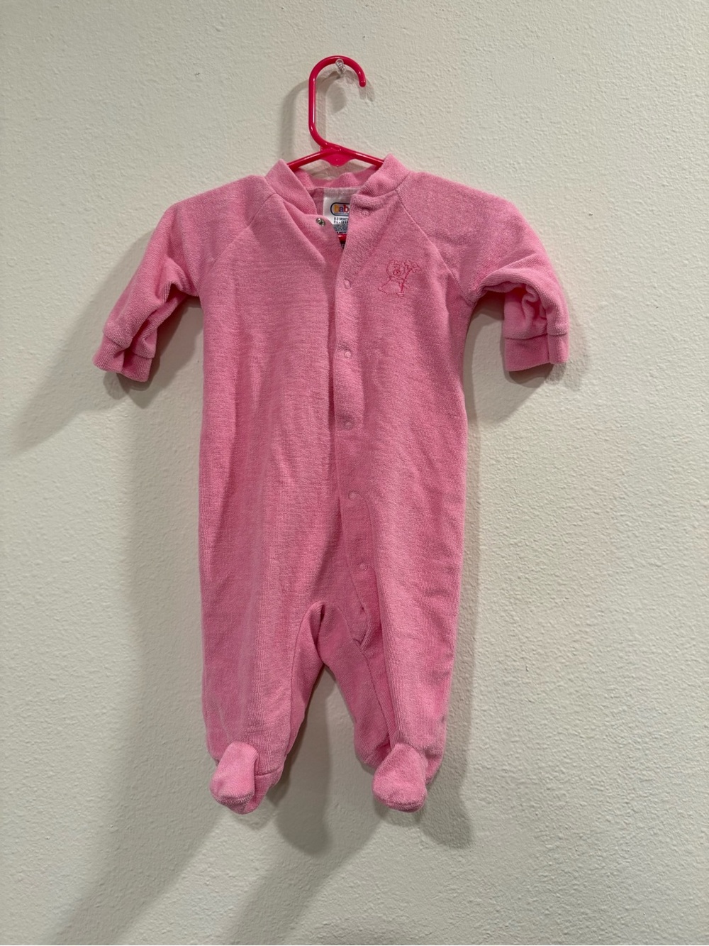 Pink Fleece Footed Baby Pajama One-Piece